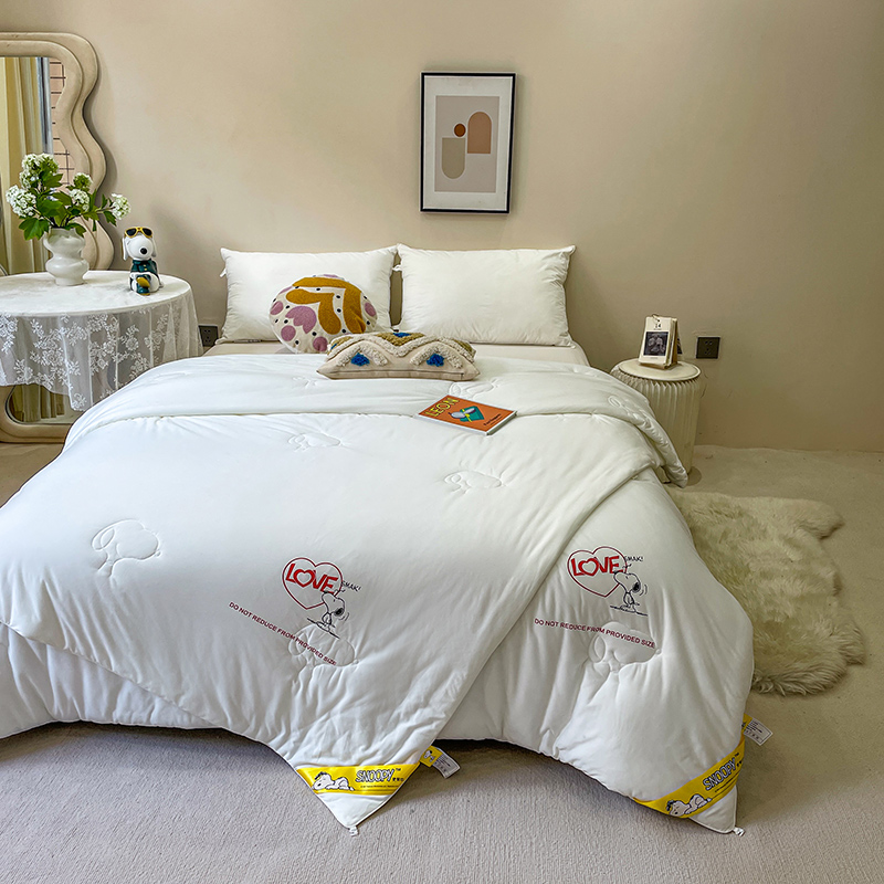 史努比SNOOPY 爱心子母被 SNB07-28  白色  
