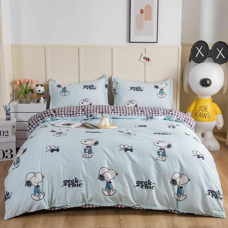 史努比SNOOPY 绅士品格四件套SNB08-2  天蓝色  