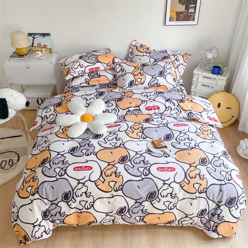 史努比SNOOPY 潮流范四四件套SNB08-6  浅灰色  