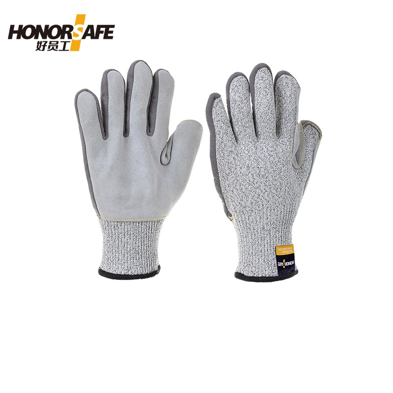 好员工 PE-112 防切割防刺穿劳保手套 9码 1副  5双起订 灰色