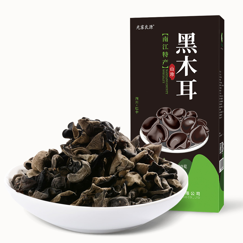 光雾良源黑木耳180g/盒  黑色  