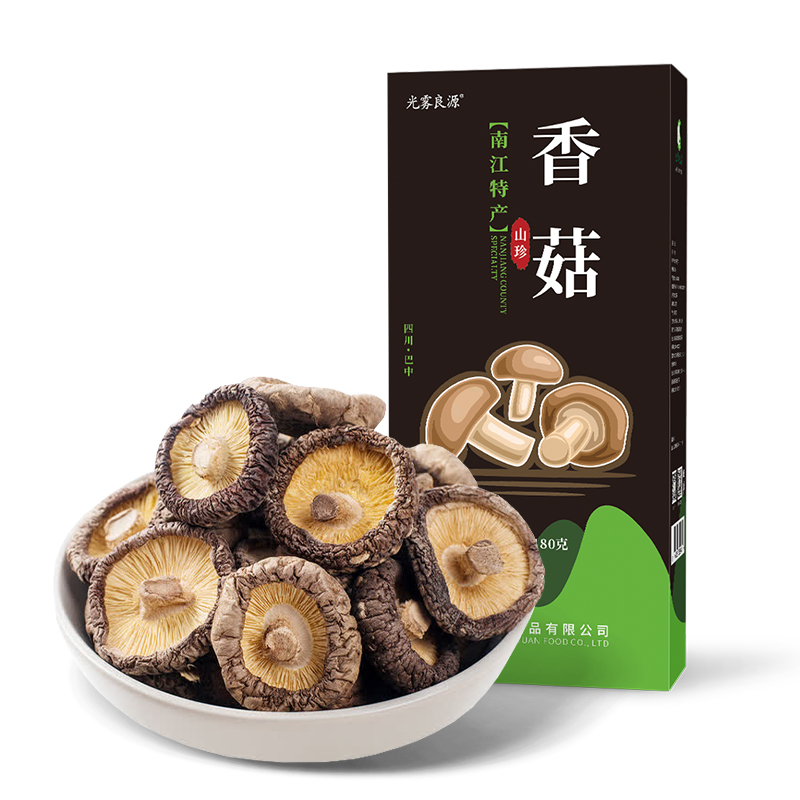 光雾良源香菇180g/盒  黑色  