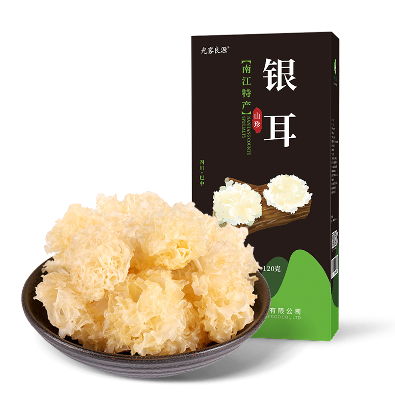 光雾良源银耳120g/盒  黑色  