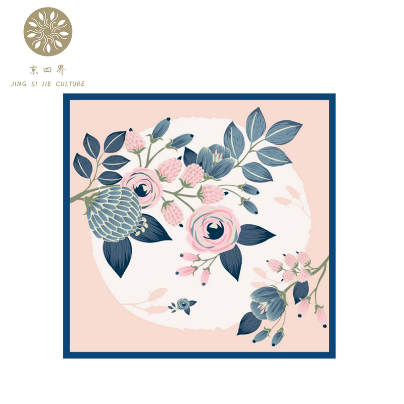 京四界真丝丝巾2019HS21402  玫瑰有约  