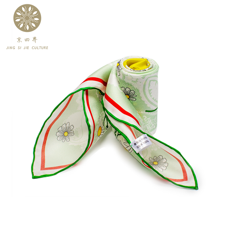 京四界真丝丝巾JSJ-118雏菊之恋  雏菊之恋  
