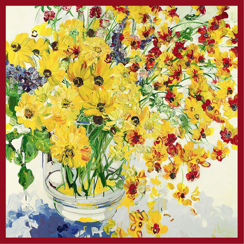 京四界真丝丝巾HS84301向日葵  向日葵  