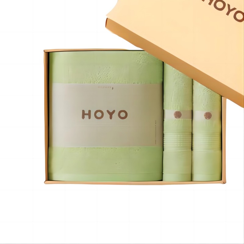 HOYO  长绒棉毛浴3件套 3510 39*27*6cm 草绿 组合装