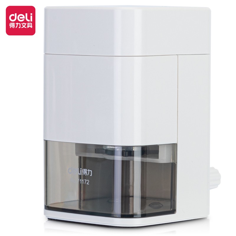 得力71172自动进笔削笔机(浅灰)(只)  白色
