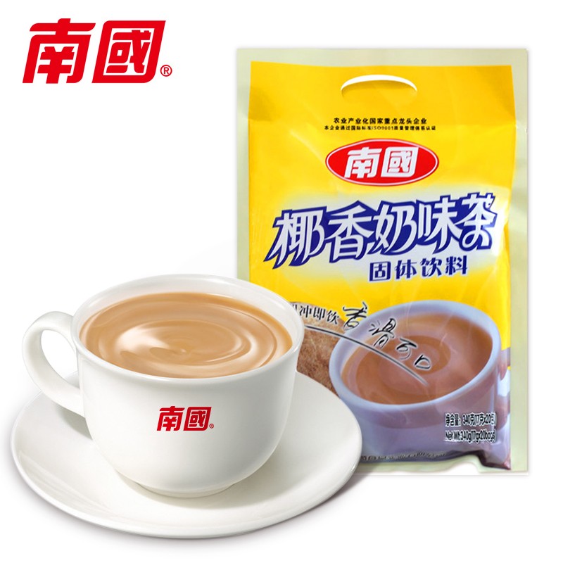 海南特产 南国椰香奶茶340gX2袋 黄色