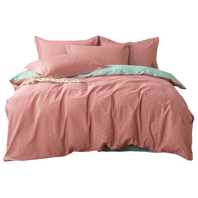 多喜爱-全棉简约四件套 普拉亚203*229cm  红色  