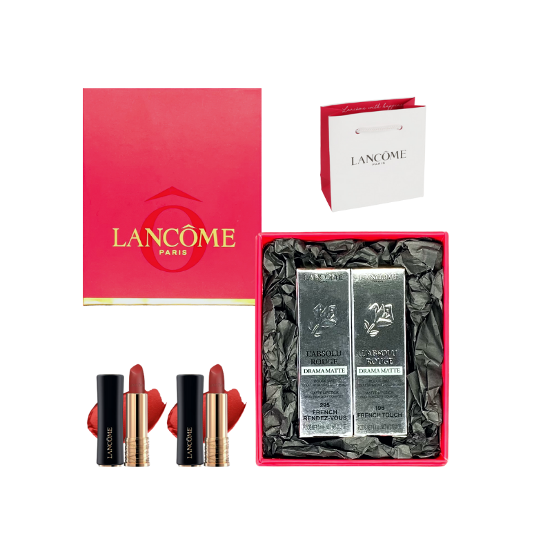 【礼盒装】兰蔻 小蛮腰双支口红套盒A款  黑管#196+505  