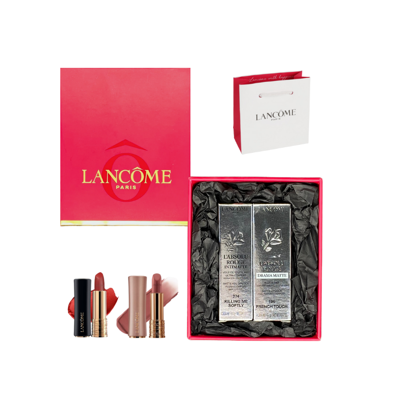 【礼盒装】兰蔻 小蛮腰双支口红套盒C款 粉金#289+黑管#505（单位：套）