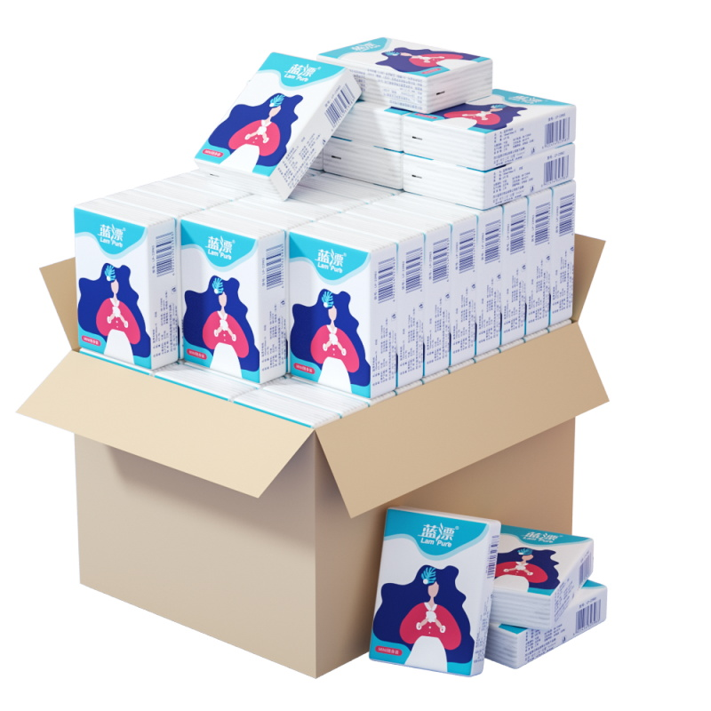 蓝漂LP-24003-A白色迷你手帕纸54包  拿铁色  