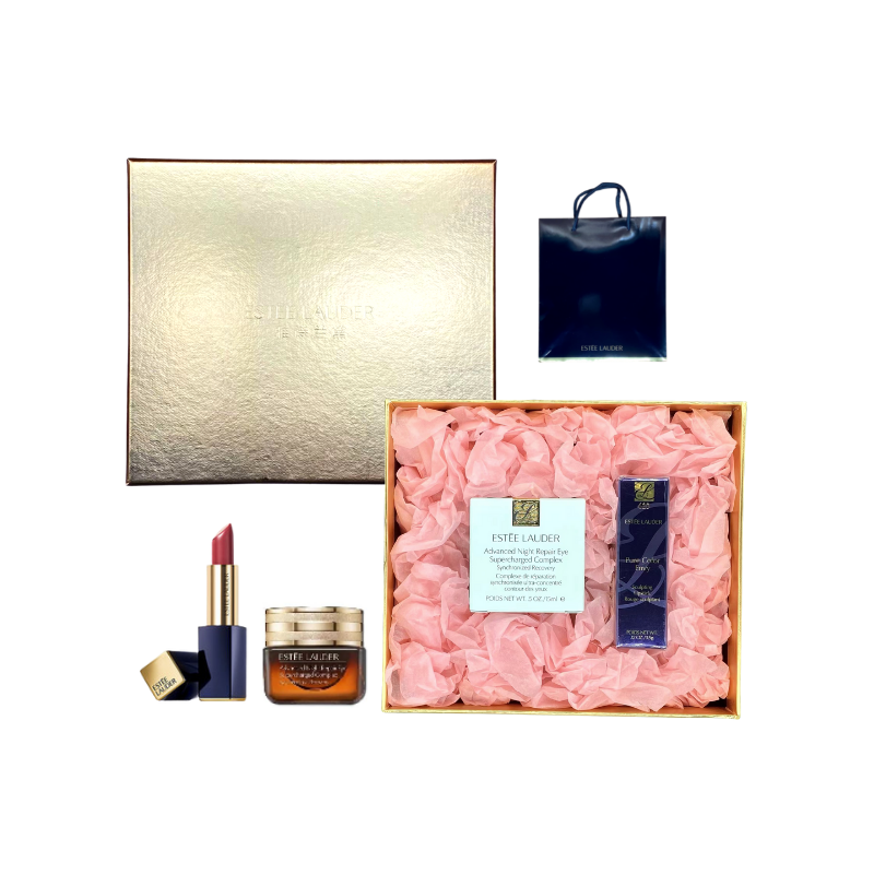 【礼盒装】雅诗兰黛 2件套盒A款(小棕瓶抗蓝光眼霜15ml+倾慕唇膏#333干枫叶色）单位：套 混色