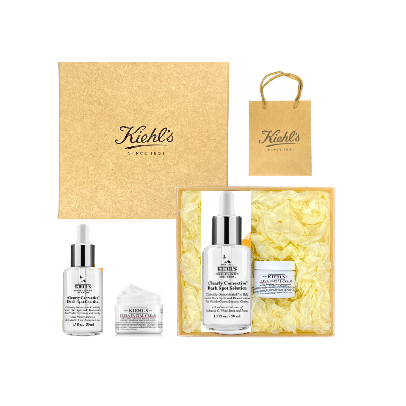 【礼盒装】科颜氏2件套盒C款  淡斑精华+高保湿面霜  