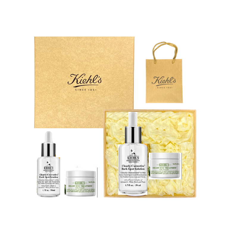 【礼盒装】科颜氏2件套盒D款  淡斑精华+牛油果眼霜  