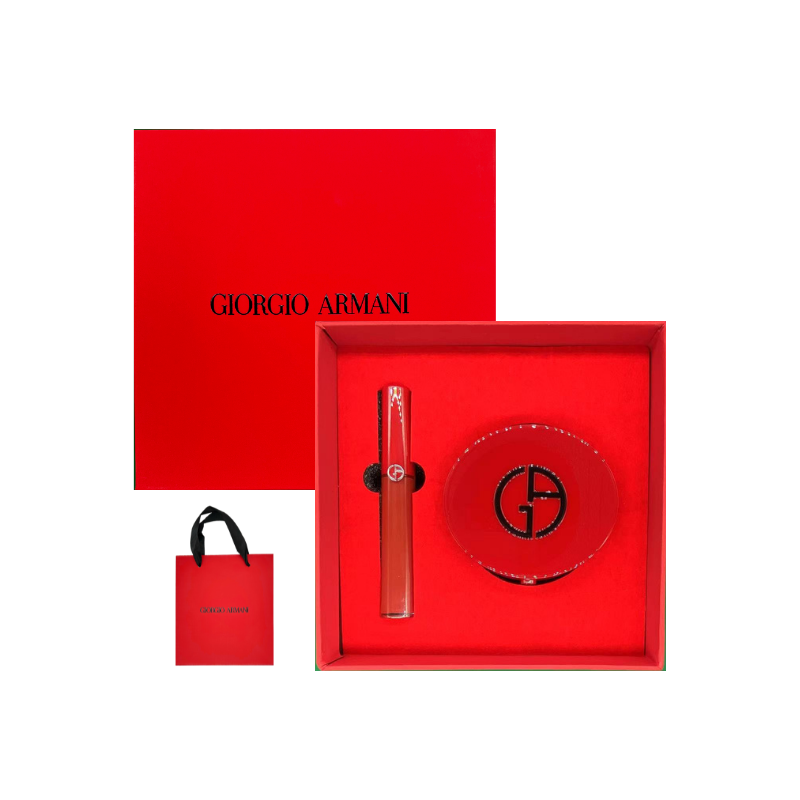 【礼盒装】阿玛尼 新年大红唇釉气垫套盒（单位：瓶） 唇釉415+气垫#2号（单位：套）