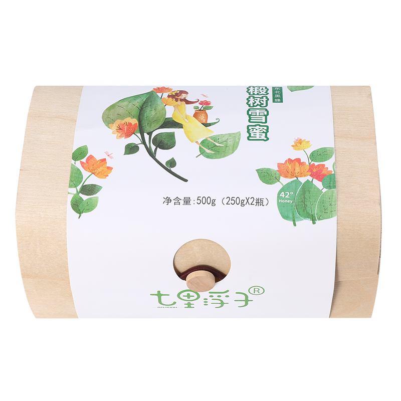 【七里浮子】椴树雪蜜礼盒(两瓶装)500g 【单位：盒】 黄色