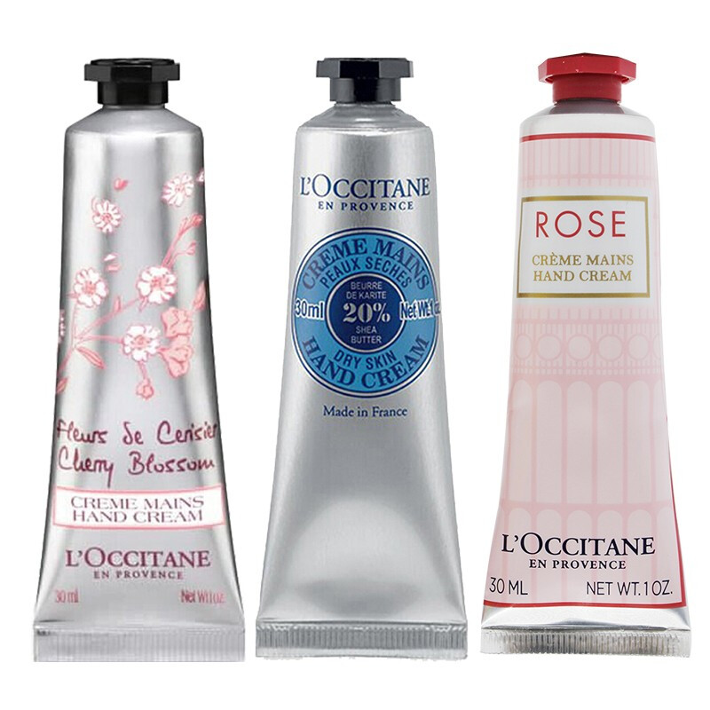 欧舒丹三支装护手霜礼盒30ml*3(指定味道请备注） 30ml乳木果+樱花+玫瑰