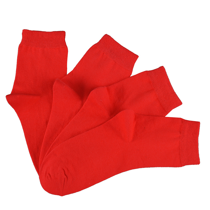 恒源祥HYX030WZ大红男袜单双装（24-26cm)均码  红色  