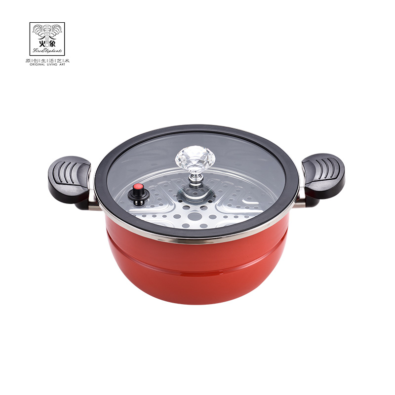 火象红运珐琅微压养生锅HXG-WYG232  红色  