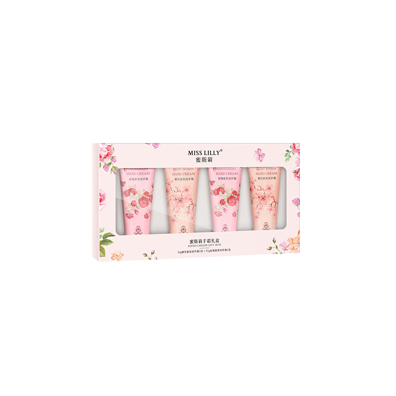 蜜斯莉 MISS LILLY 香氛润护手霜套装 50g*4 滋润保湿 粉色（单位：套）
