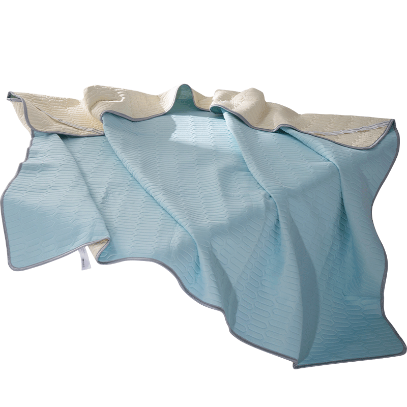 多喜爱-沁凉乳胶多用垫三件套-蓝   L/150*200cm 天蓝色 1.5米床