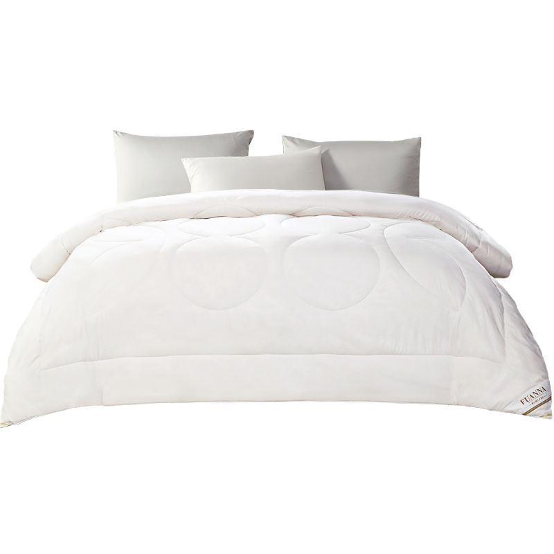 富安娜舒暖大豆纤维抑菌冬厚被230*229cm/床 白色 白色