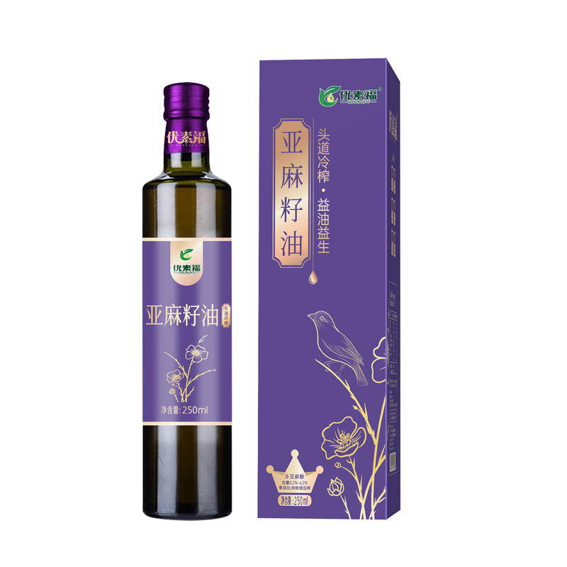 优素福冷榨亚麻籽油 Y001 250ml（单位：盒）  紫色  