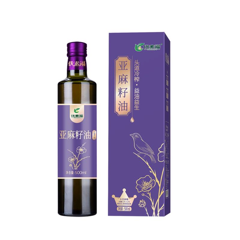 优素福冷榨亚麻籽油 Y002 500ml（单位：盒）  紫色  