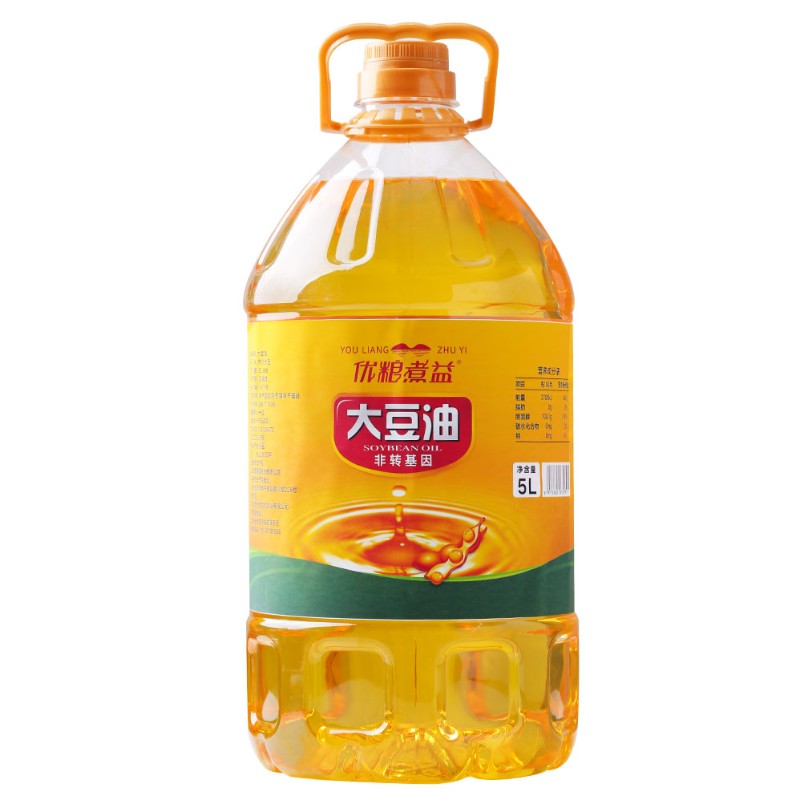 优粮煮益大豆油5L  黄色  单桶