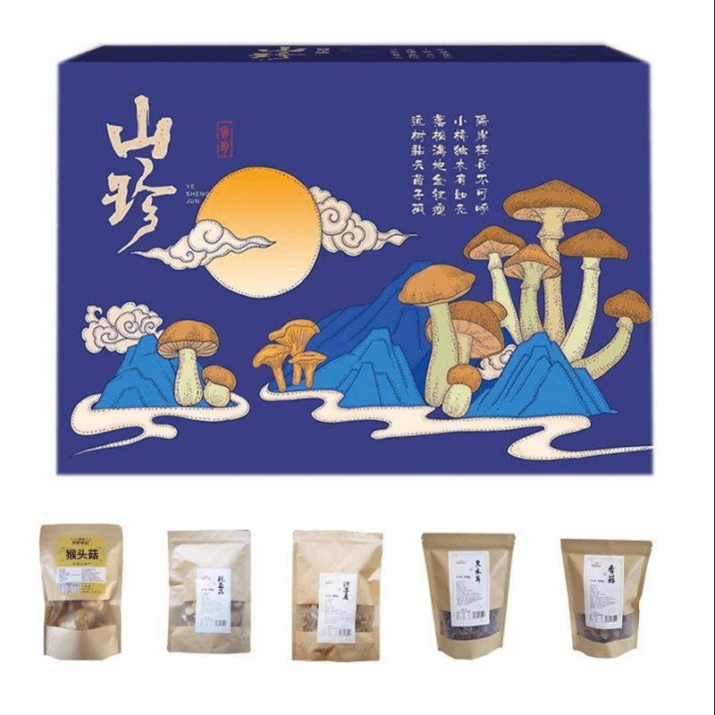 优粮煮益山珍礼盒  蓝色  单桶