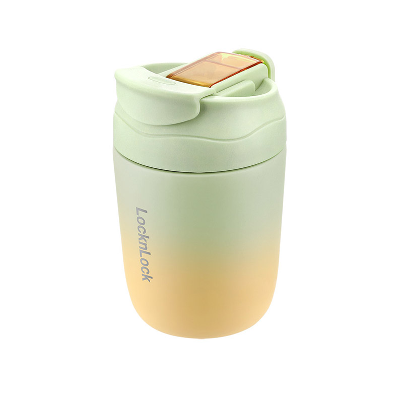 乐扣乐扣（LOCK&LOCK） 炫彩嘟嘟杯 LHC6590FU 350ml 绿黄色（单位：个）