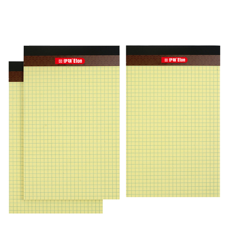 伊顿拍纸本黄纸本A4（西藏不发货）  方格6本装  