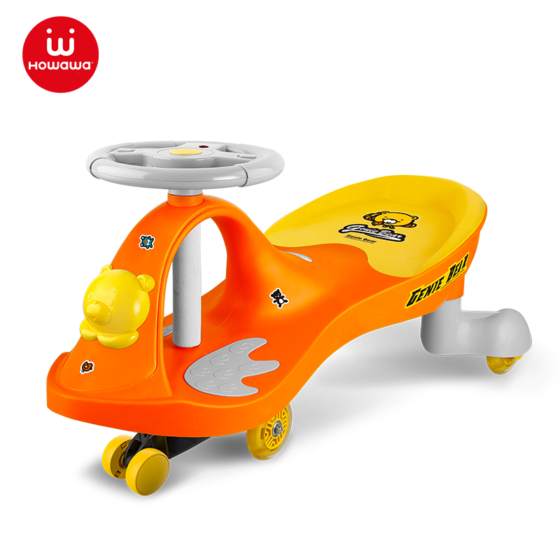howawa儿童扭扭车溜溜车1-3岁防侧翻滑滑车万向轮玩具摇摆妞妞车158-16-E（单位：台） 奥伦治橙