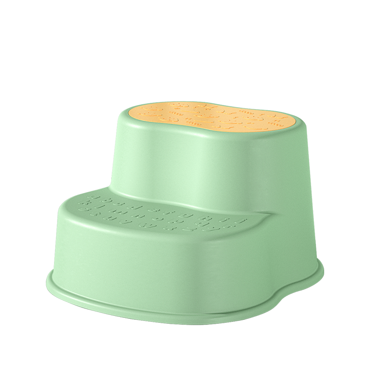 好娃娃儿童垫脚凳子宝宝洗手洗脸台阶踩脚凳脚踏凳脚踩防滑小板凳H8846  柠绿色  