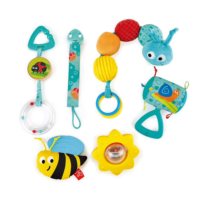 Hape(德国)儿童玩具0-1-3岁宝宝音乐启蒙摇铃牙胶（单位：套） E8444