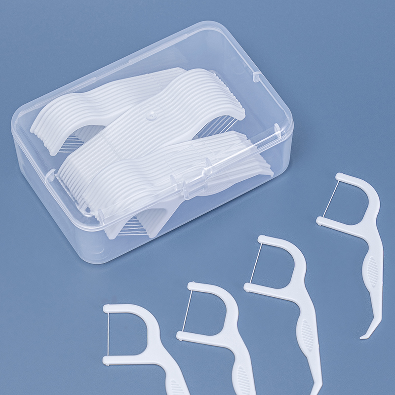 双枪 银离子抑菌牙线棒120支*2盒+双线牙线棒套装100支*2袋 套装  象牙色  