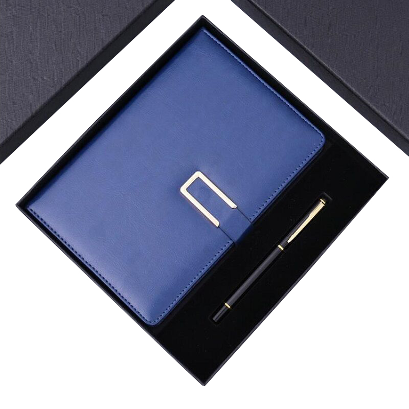 伊顿 变色 PU搭扣本礼盒 A5（西藏不发货）  深蓝色十本装  