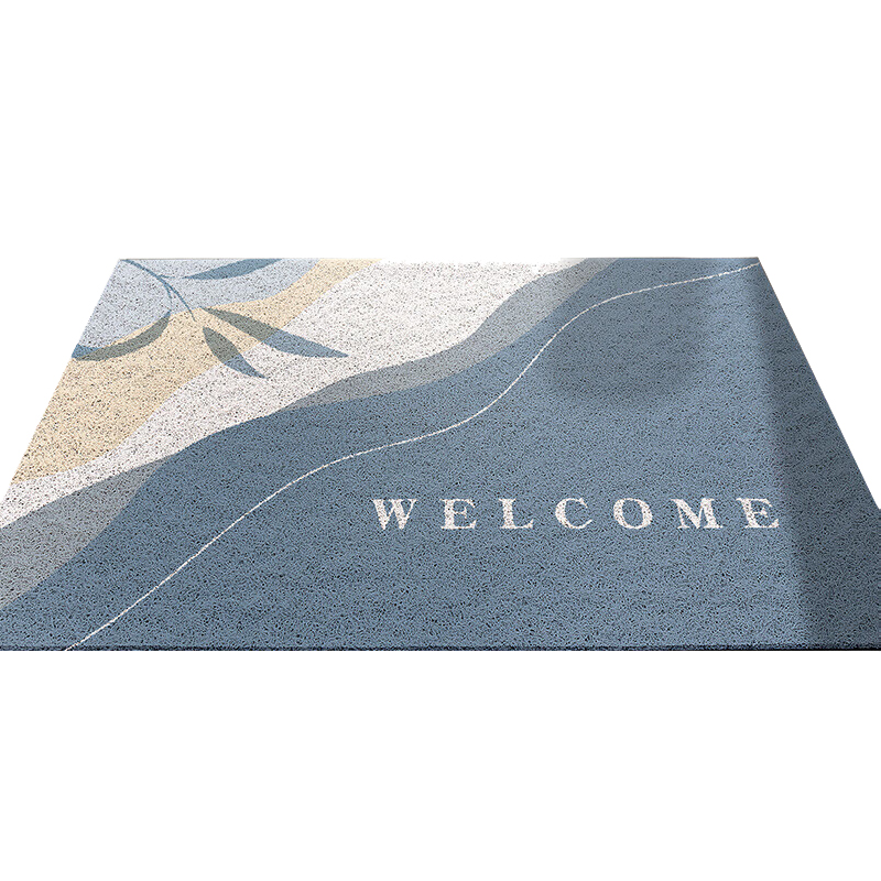 大江 入户门地垫进门门口垫子玄关可定制图案家用脚垫浅川80x120cm  蓝色  