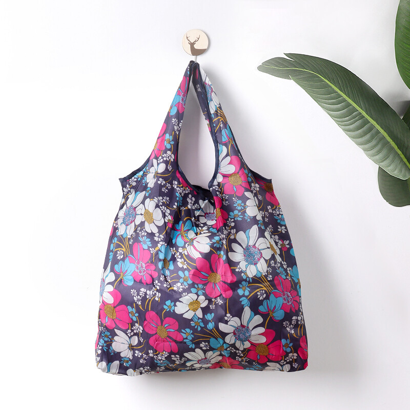 拜杰（Baijie）手提袋 可折叠超市购物袋 手提包大容量便携防水布袋买菜袋子单肩包  混色  