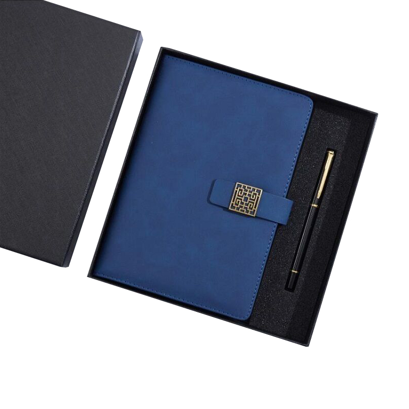 伊顿 复古 搭扣本礼盒 A5（西藏不发货）  深蓝色两本装  