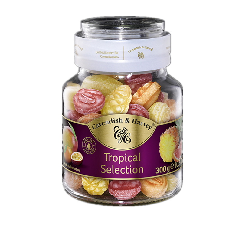 嘉云热带杂果味糖300g  透明  