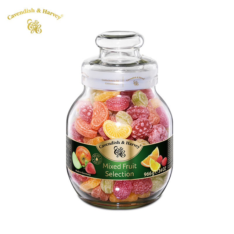 嘉云杂果味糖966g  透明  