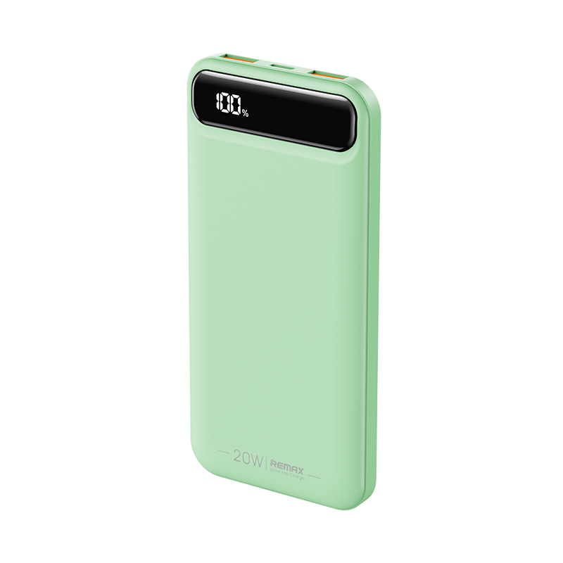 REMAX&nbsp;博乐系列20W+22.5W&nbsp;PD+QC快充移动电源RPP-520&nbsp;10000mAh  绿色  