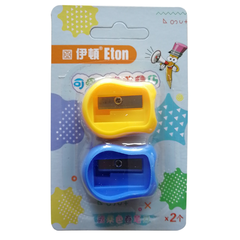 伊顿 糖果色卷笔刀 （西藏不发货）  糖果色12卡（24枚）颜色随机  