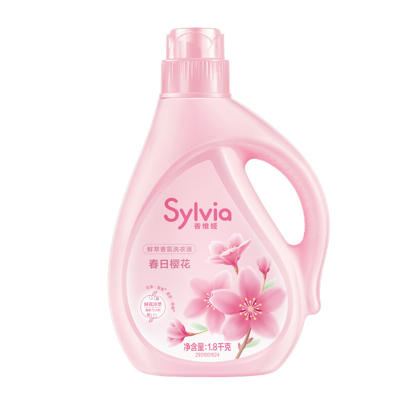 立白Sylvia香维娅鲜萃香氛洗衣液1.8kg（春日樱花） 6920174759549  白色  