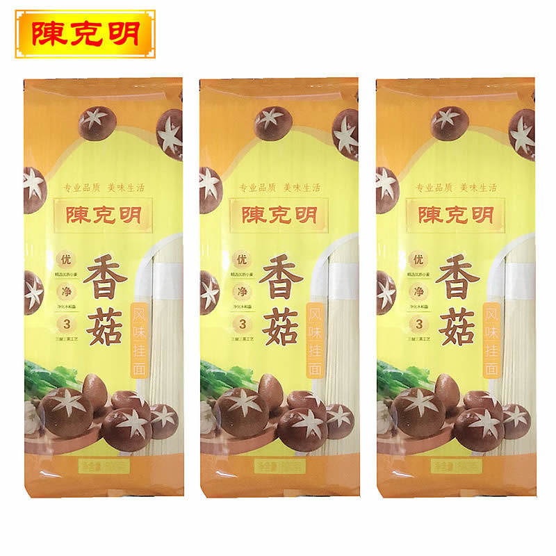 陈克明 香菇风味挂面 800g*3包/4.8斤（新疆，西藏不发货）  黄色  