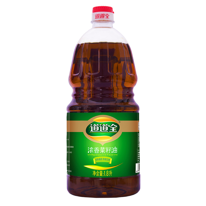 道道全菜籽油 浓香菜籽油1.8L/瓶  黄色  