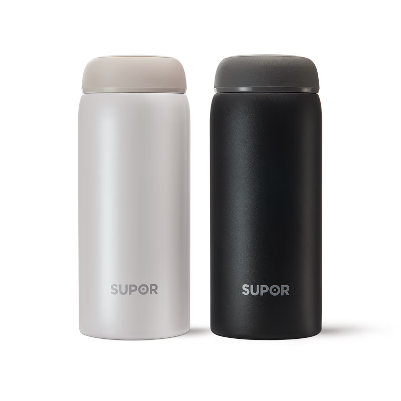 苏泊尔保温杯.Q套装320ML.晶石黑+晶石白 TK22001V（单位：套） 白+黑